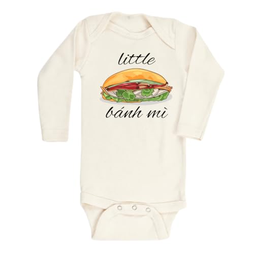 Image of Little Banh Mi Baby Cute Baby Bodysuit, Kids & Toddler T-Shirt - Funny Outfit for Girls Boys Baby Shower Foodie Tee
