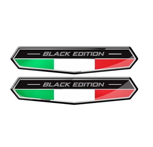 İtalya Bayraklı Black Edition 3D Sticker