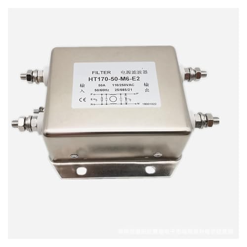 Filtre anti-interférence monophasé 50A HT170-50-M6-E2 pour réseau électrique