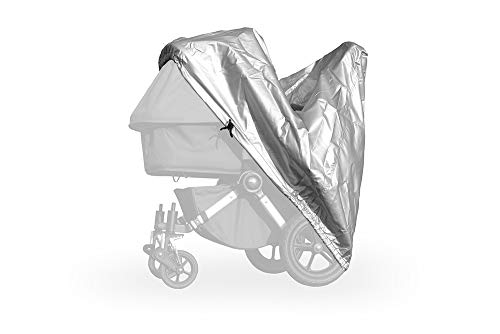 Housse De Pluie Universelle Poussette - Transparente - PEVA Respirant - 80x40x75 Cm - Protection Pluie, Vent, Poussière - 7