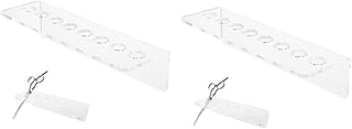 FOMIYES 2pcs Trimmer Wall Hairdresser Holder with Tool Clips Supply Barber for Case Stylist Shear Shop Professional Screws Desktop Hair Combs Clear Scissors Mounted Hairdressing
