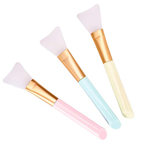 Preisvergleich Produktbild Gesichtsmaske Pinsel, Bunahome 3 Stücke Silikon Kosmetische Gesichtsmaske Pinsel Haarlose Maske Applikator Pinsel Silikon Beauty Tool