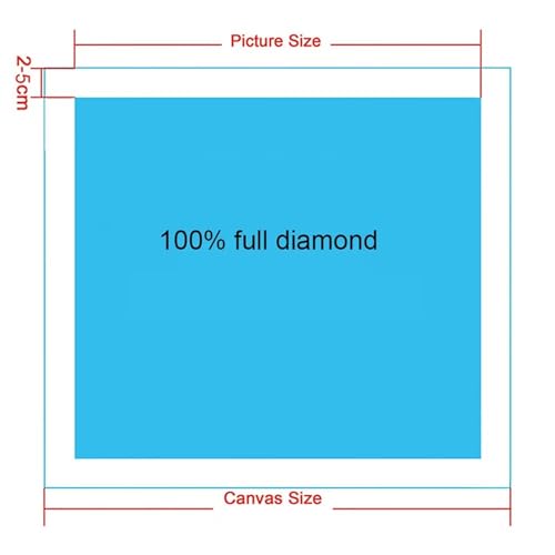 Diamond painting 5D complet de prestige, grand format 40x120cm strass cristal