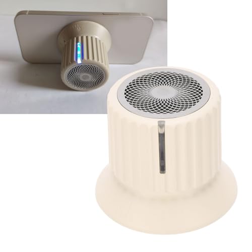 Jectse Mini Altavoz Magnético Bluetooth, Altavoz de Ducha a Prueba de Agua con Estéreo de Graves, Altavoz Inalámbrico Portátil para Exteriores con Perilla de Volumen Ajustable para Golf, (Blanquecino)