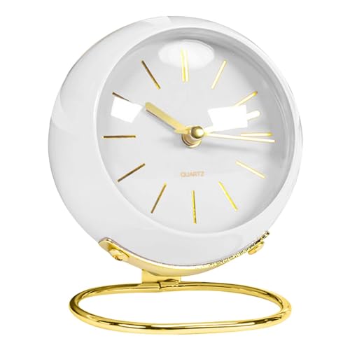 Sparklenut Retro Tischuhr - Batteriebetrieben Ohne Ticken Gold