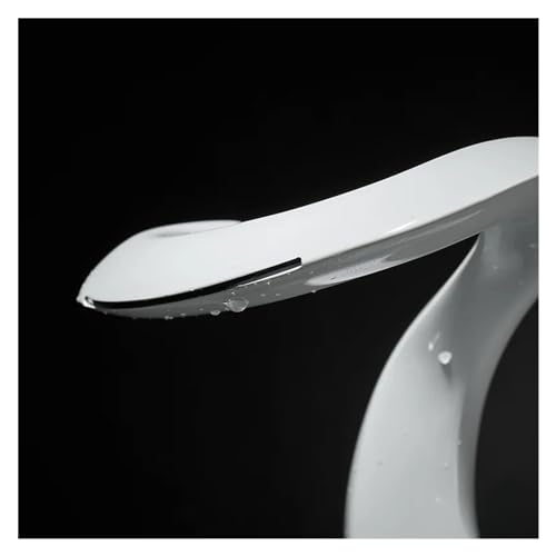 Robinet mitigeur de lavabo cascade de salle de bain noir blanc