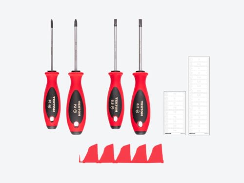 Image of TEKTON Phillips and Slotted Screwdriver Set, 4-Piece | DWZ90115 | 4 Inch Shanks, P1 - P2, 5.5 - 6.5 mm, Modular Organizers