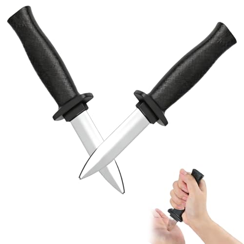 Wcawnlt 2 Pcs Faux Couteau Retractable, Fake Knife De Prank Push Dagger Attrape pour Enfant Et Adulte, Jouet De Farce pour Magie Halloween Anniversaire Fête