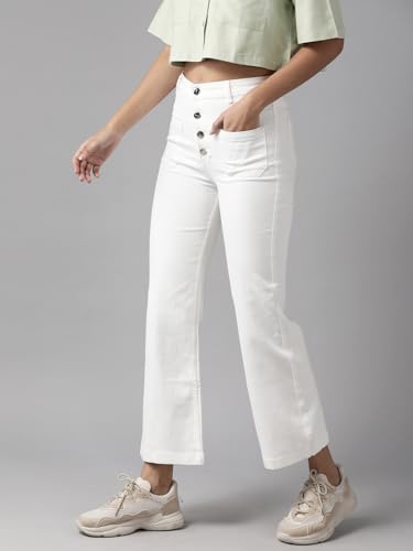 Image of GUTI Womens High Rise Crop Length Jeans()