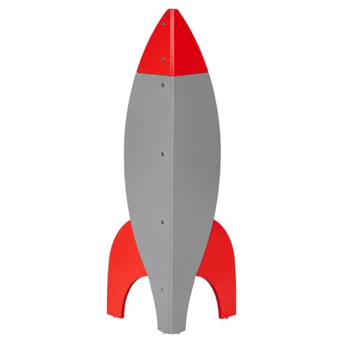 Image of Alex Daisy Rocket Kids Bookshelf | Rocket-Shaped 4-Tier Engineered Wood Book Rack & Multipurpose Storage Shelf | Kids Book Organizer for Bedroom, Playroom, Nursery & Preschool | Toy Display Rack