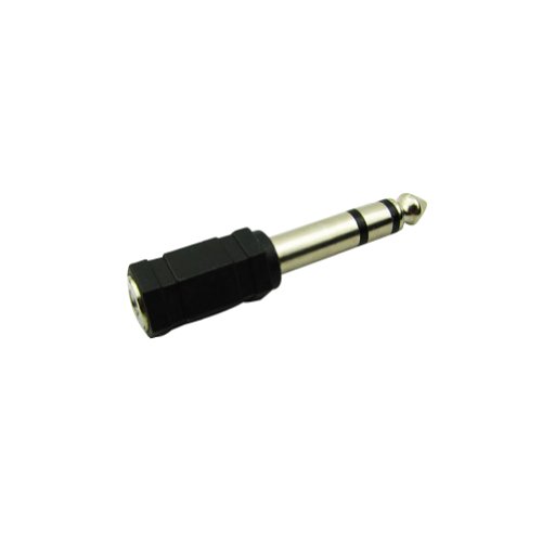Musiclily Audio Adattatore Stereo Jack 6,35Mm Maschio A 3,5Mm Femmina, Nero (2 Pezzi)