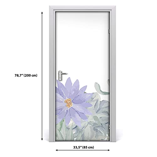 Vinilo para puerta autoadhesivo e impermeable Coloray con diseño de cactus 4