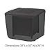 32'' Square Fire Pit Cover, soldbbq 600D Heavy Duty Air Conditioner Cover, Waterproof Cover for Patio Fire Pit Table, 32'' x 32'' x 24'', Black