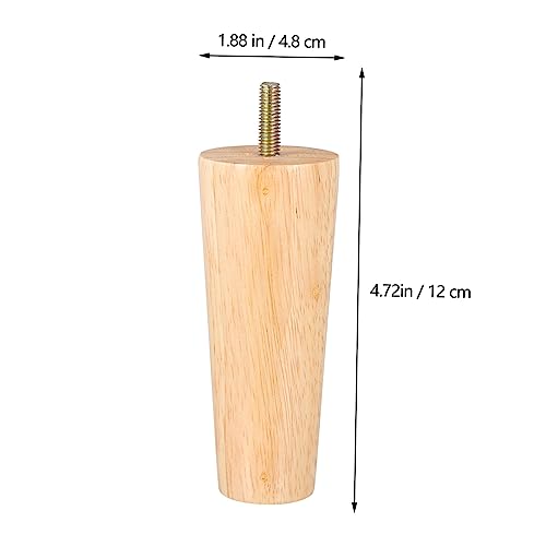 Patas de madera para sofá: repare sus muebles hundidos con este juego cónico de 12 cm 6