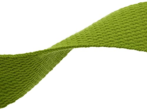 Lovely Tissus Ruban Sangle Coton Polyester 30 mm - Coupe au mètre - Bande Accessoires en Polycoton pour Couture Artisanat Loisirs Créatif (Vert Anis)