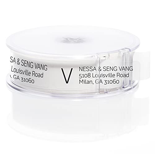 Clear Monogram Rolled Address Labels