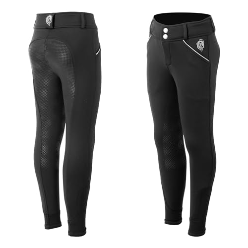 Equinavia Greta Kids Winter Full Seat Breeches, Negro -, 14 Equinavia Greta Kids Winter Full Seat Breeches, Negro -, 14