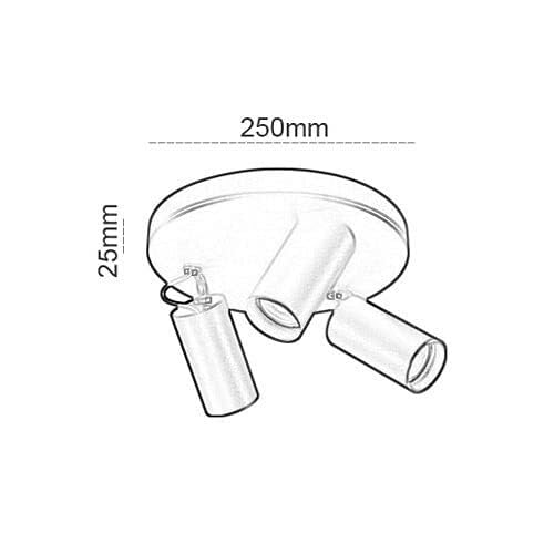 Foco de Techo LED de 3 Luces Lámpara Decorativa Redonda Creativa 2