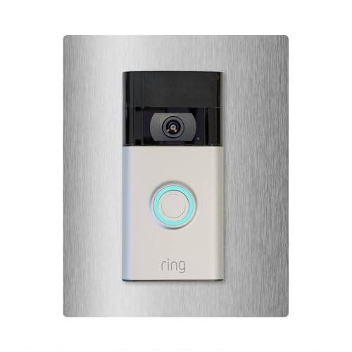 Placa Compatible con el Timbre de vídeo Ring con batería en Acero...
