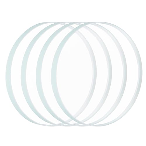 PATIKIL 1.18" Dia LED Lens, 4 Pcs Polished Edge Flashlight Replacement Parts Glass Lens for Light Source Lens Replacement, Transparent