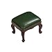QTQHOME Sitzsack, gepolstert, aus PU-Leder, rechteckig, Eichenholz, mit Fußstütze, für Schlafzimmer, Wohnzimmer, Hocker (Farbe: # 2)