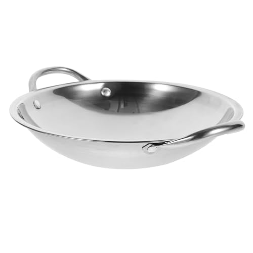 Wok de acero inoxidable con fondo plano miniatura 1