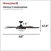 Honeywell Ceiling Fans Carmel, 48 Inch Contemporary Indoor LED Ceiling Fan with Light, Remote Control, Dual Mounting Options, Dual Finish Blades, Reversible Motor - 50197-01 (Bronze)