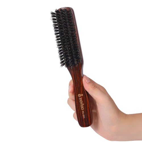 PERFEHAIR Slick Back Hair Brush for Women, Men | Natural Medium Boar Bristle Smoothing Hair Brush...