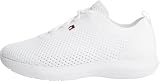 Tommy Hilfiger Damen Runner Sneaker Strickoptik, Weiß (White...