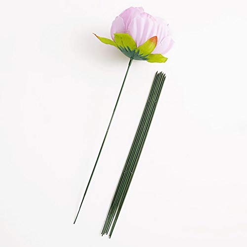 Moiak 100Pcs Plastic Floral Stem, Artificial Flower Rod, Plant Stub Wire Green Florist Wires, Ideal For The Crafts Person, 17Cm And 25Cm(17Cm) #TOP1