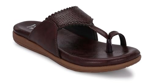 Image of Karaddi Women's Flats Heel | Back Open Fashion Sandals for Ladies Kolhapui Chappal | Stylish Thong Sandal