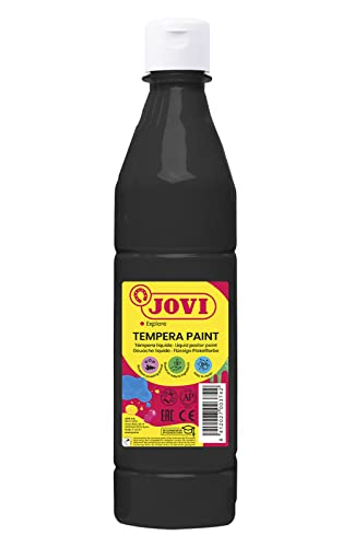 Jovi Plakatfarbe, malfertige Tempera auf Wasserbasis, 500 ml Flasche schwarz
