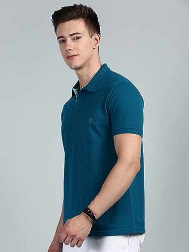 Image of Lux Cozi Men Cotton Solid Regular Fit Polo Shirt