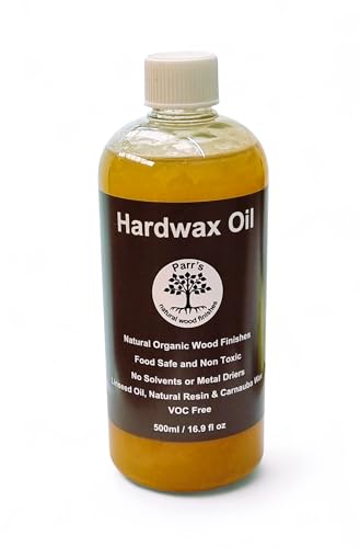 Hard Wax Oil- Parrs-for Wood & Furniture -Premium Food Safe Natural & Eco -Friendly-500ml -VOC Free and no toxins - Protects & enhances Wood