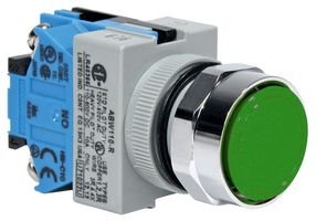 IDEC ABW110-G 1 Normally Open Contact, 22 MM Diameter, Flush, Green, MOMENTARY Operation, Non-Illuminated, Octagonal, Push Button, TW Series
