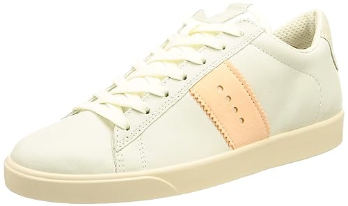ECCO Women's Street Lite Lace Up Sneaker, White/Peach, EU 40/US 9-9.5