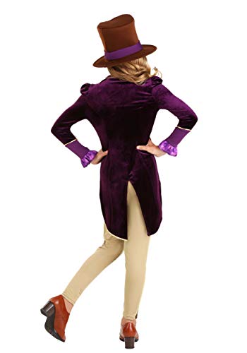 Disfraz Inventora de Dulces para Niñas, Fábrica de Chocolate Morado y Beige miniatura 3