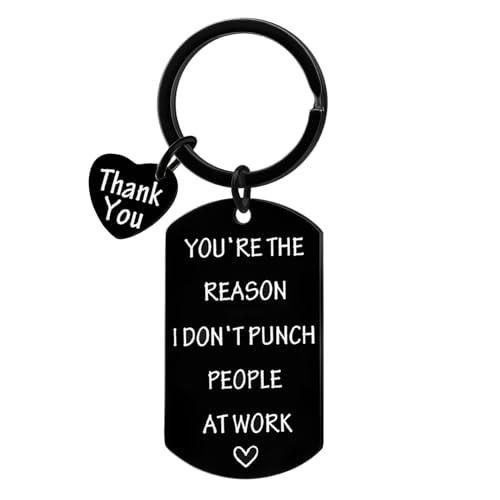 YEEQIN Funny Coworker Gifts for Friends Boss Colleague Keychain Gifts for Women Work Bestie Christmas Birthday Retirement Farewell Gift for Coworkers Office Thank You Appreciation for Bosses