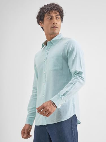 Image of Highlander Men Men's Relaxed Fit Casual Shirt | Cotton Linen | Relaxed fit | Full Sleeves|Premium Shirt for Man