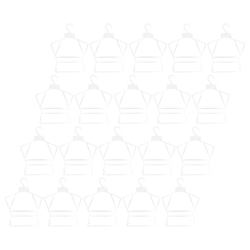 GALPADA 20 Perchas de Plástico para Pequeños, Organizadoras de Ropa Infantil, Mantienen la Forma Original, Color Blanco, Ideales para Uso en Casa o Tienda