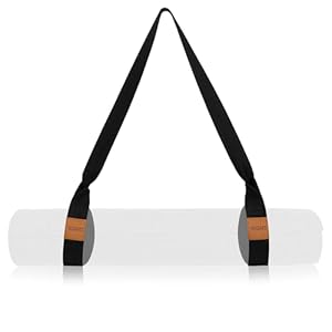 Correa de Transporte para Yoga Negra – Ajustable, Material de Algodón Duradero, Ligera – Ideal para Almacenar y Estirar el Tapete de Yoga