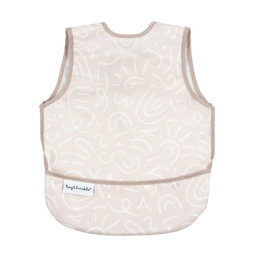 Image of Tiny Twinkle Mess Proof Baby Bib for Boys | Waterproof Toddler Bib for Eating | Baby Apron for Feeding, Machine Washable | Perfect Shower Gift (Zen Garden, 6–24M)