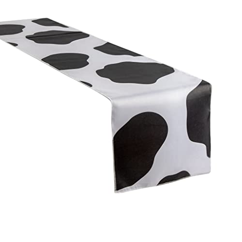 Pack Of 2, Cow Animal Print Satin Table Runner 14"X108" For Events Or Home Decor #TOP13