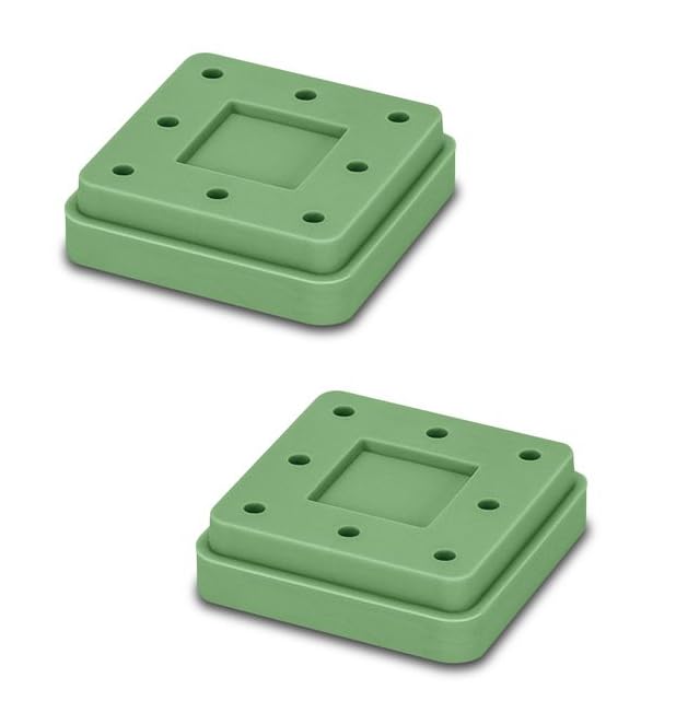 AmeriCan Goods 2 Pcs Dental Bur Block Silicone Square Magnetic Autoclavable 8 Capacity for Dental Lab Burs Holder Block (Green)