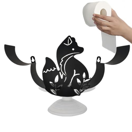 Titular de papel higiénico en forma de animal divertido, soporte de papel higiénico decorativo en forma de animal,Titular de papel higiénico de pared, fácil instalación y limpia, decoración migno