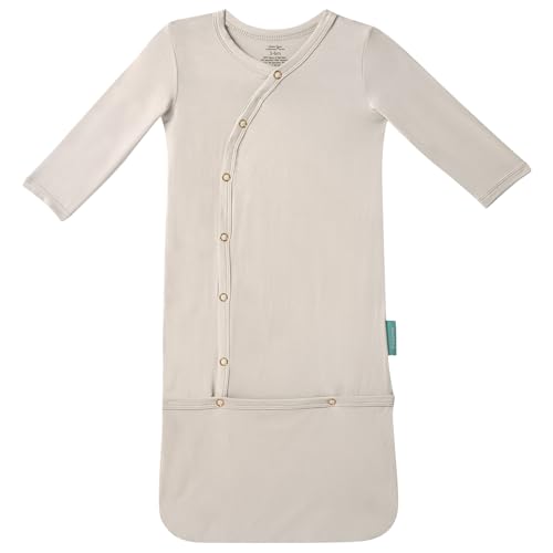 Image of PurComfy Supersoft Baby Sleeper Gowns, Premium Bamboo Viscose Infant Nightgown Sleepers Preemie Newborn Snap Bundler