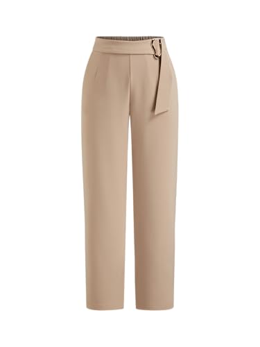 CIDER Women Straight Leg Pants Slacks Business Casual Outfits with Pockets