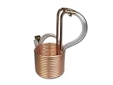 Coldbreak 25Ft. Wort Chiller with Copper Coil - Compact and Basic Immersion Beverage Chiller and Beer Brewing Equipment - 2pcs of 4Ft. Vinyl Tubings with Garden Hose Fitting and Hose Clamps Included