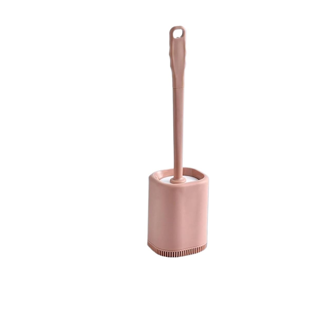 toilet brush, Toilet Brush Silicone Head Will Not Entangle The Hair Easy to Clean Floor-standing(Pink)