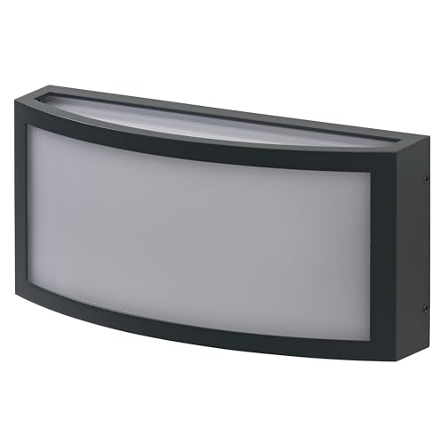 Osram Luminaire d’extérieur ENDURA CLASSIC CUADRA, applique murale, E27, gris foncé, aluminium, installation facile et rapide, diffuseur dépoli, classe de protection IP65, utilisation en extérieur
